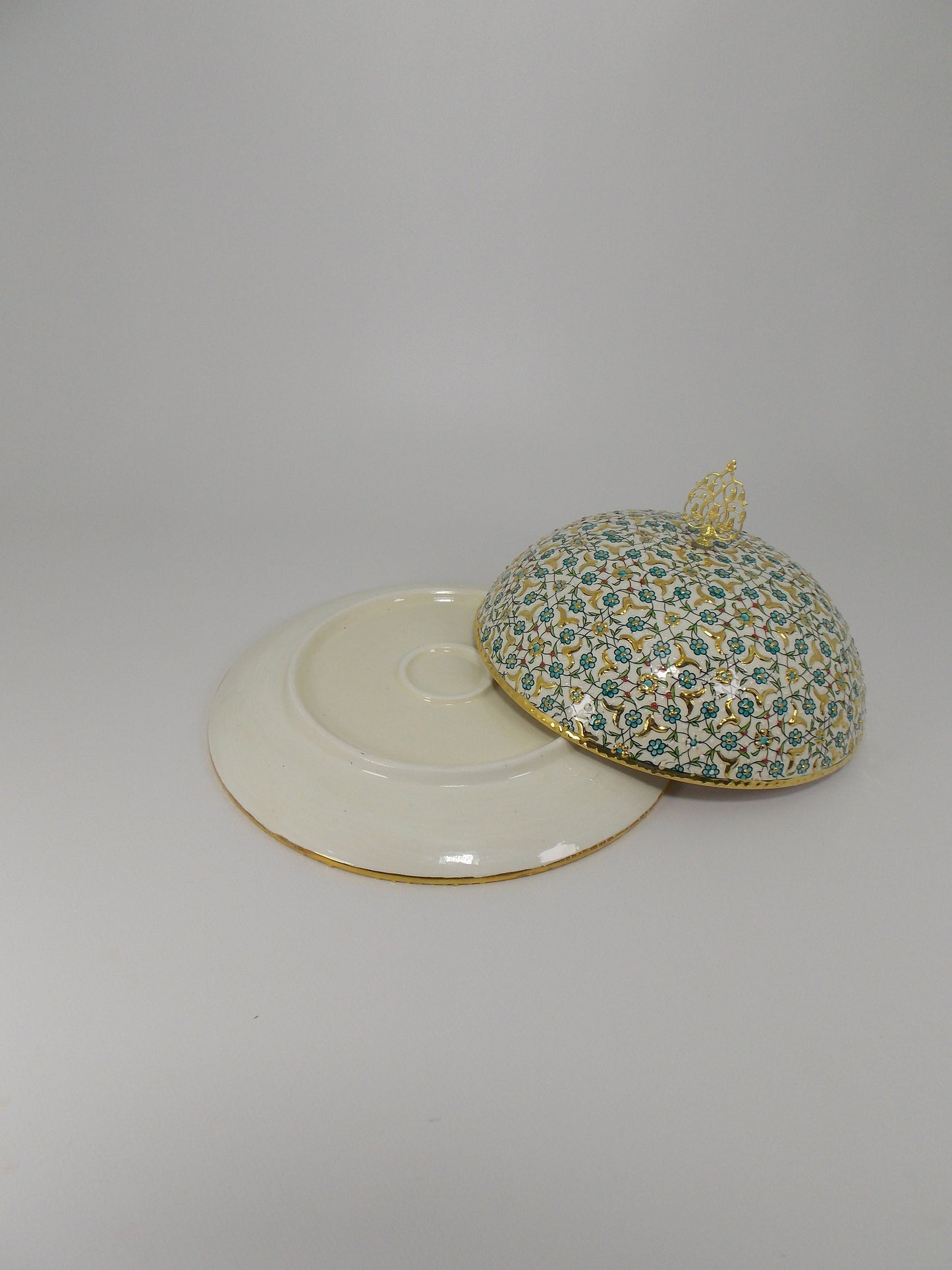 Handmade Ceramic Sugar Bowl with Gold Gilding – Unique Pottery Sugar Dish, Stylish Kitchen Accessory