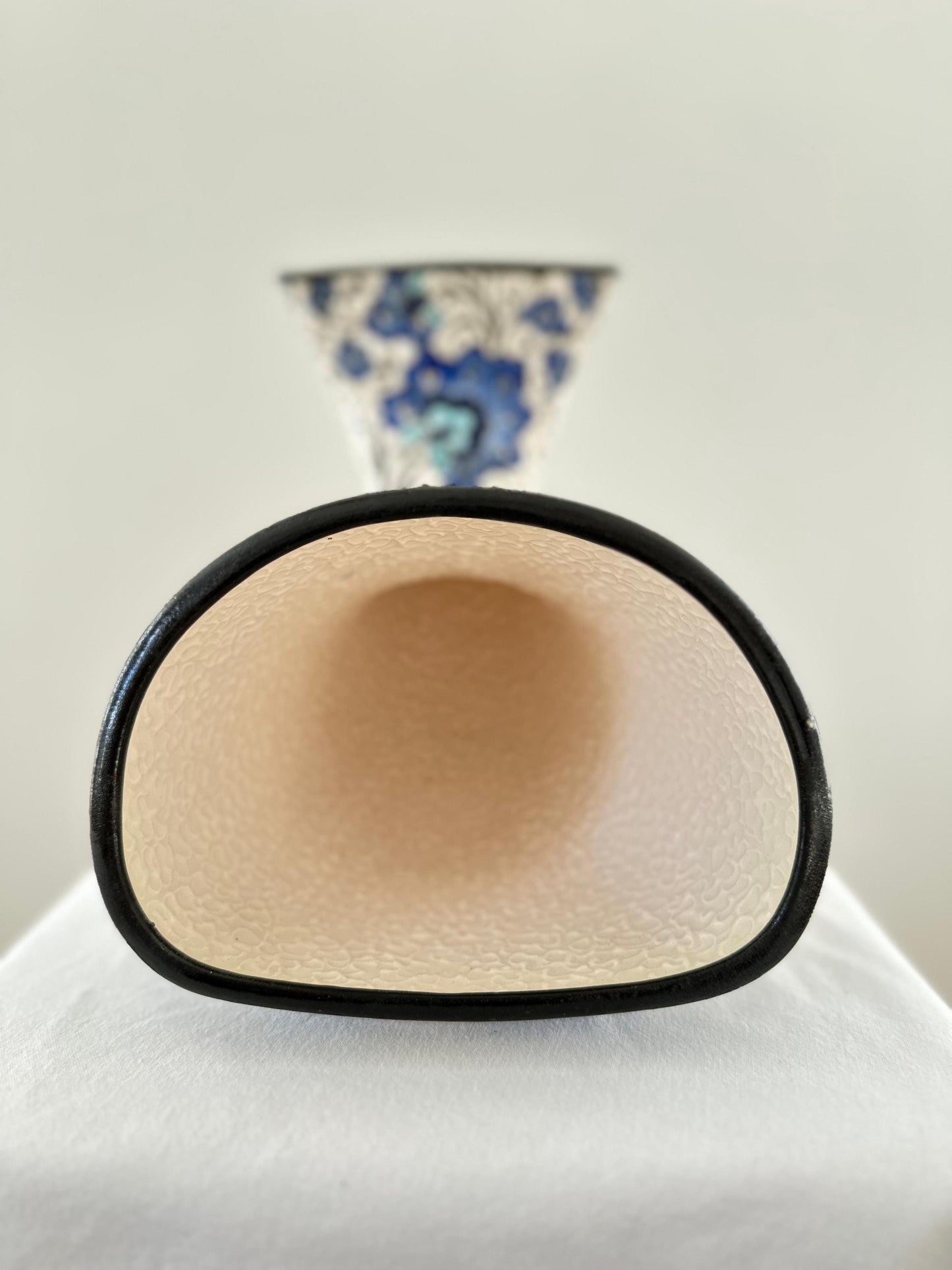 Handmade Ceramic Phone Amplifier | Unique Gramophone Design | Vintage Style Sound Booster | Turkish Ceramic Art | Gift for Music Lovers