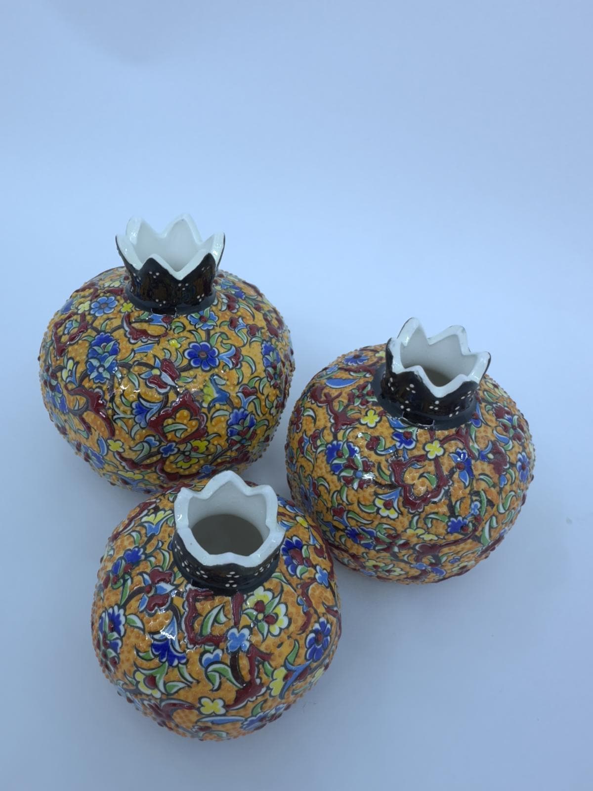 Ceramic Pomegranate Decor Kitchen Accent Counter Display Dining Room Table Centerpiece Jewish Gift Handmade Pottery Home Decoration Shelf