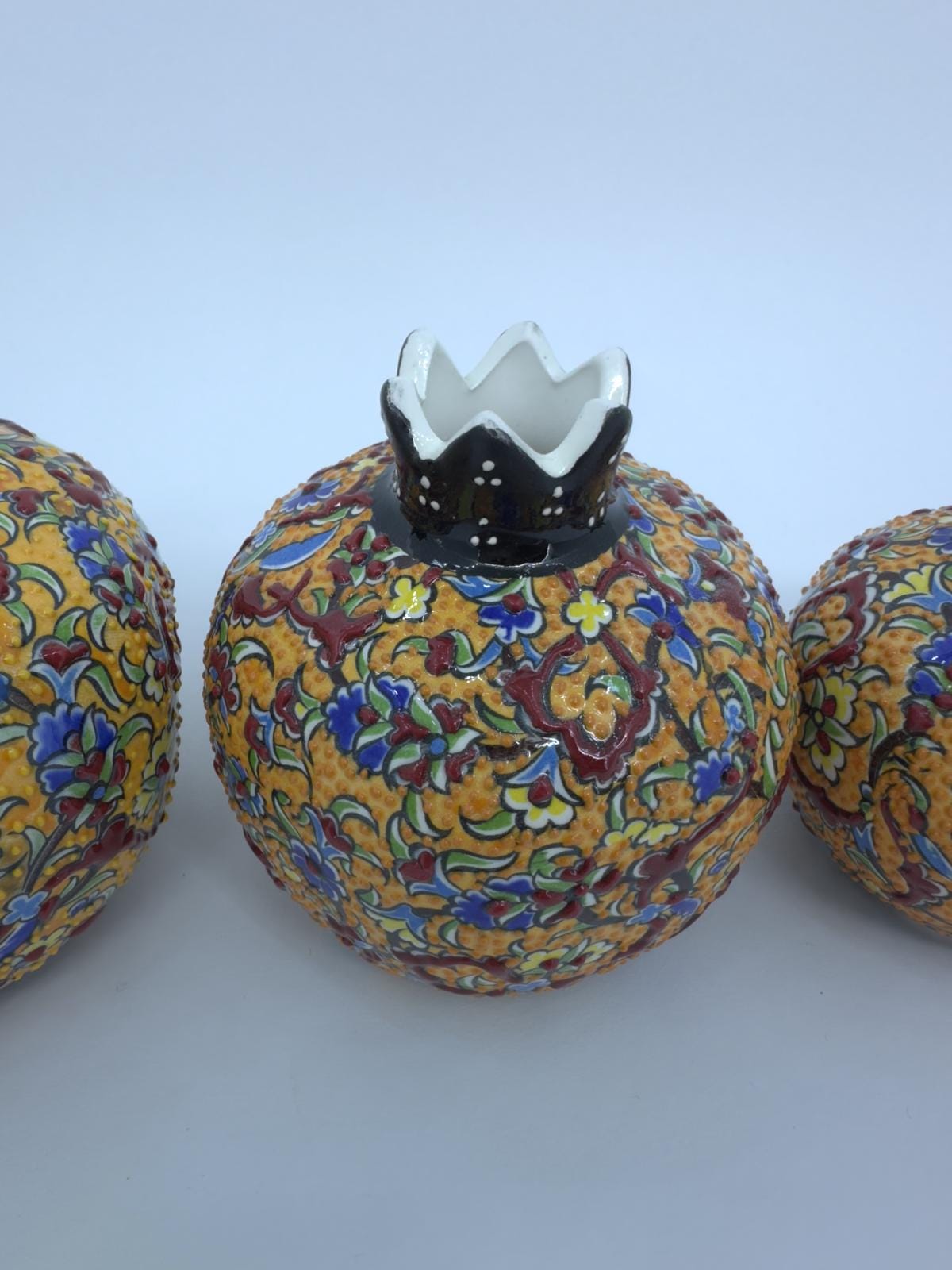 Ceramic Pomegranate Decor Kitchen Accent Counter Display Dining Room Table Centerpiece Jewish Gift Handmade Pottery Home Decoration Shelf