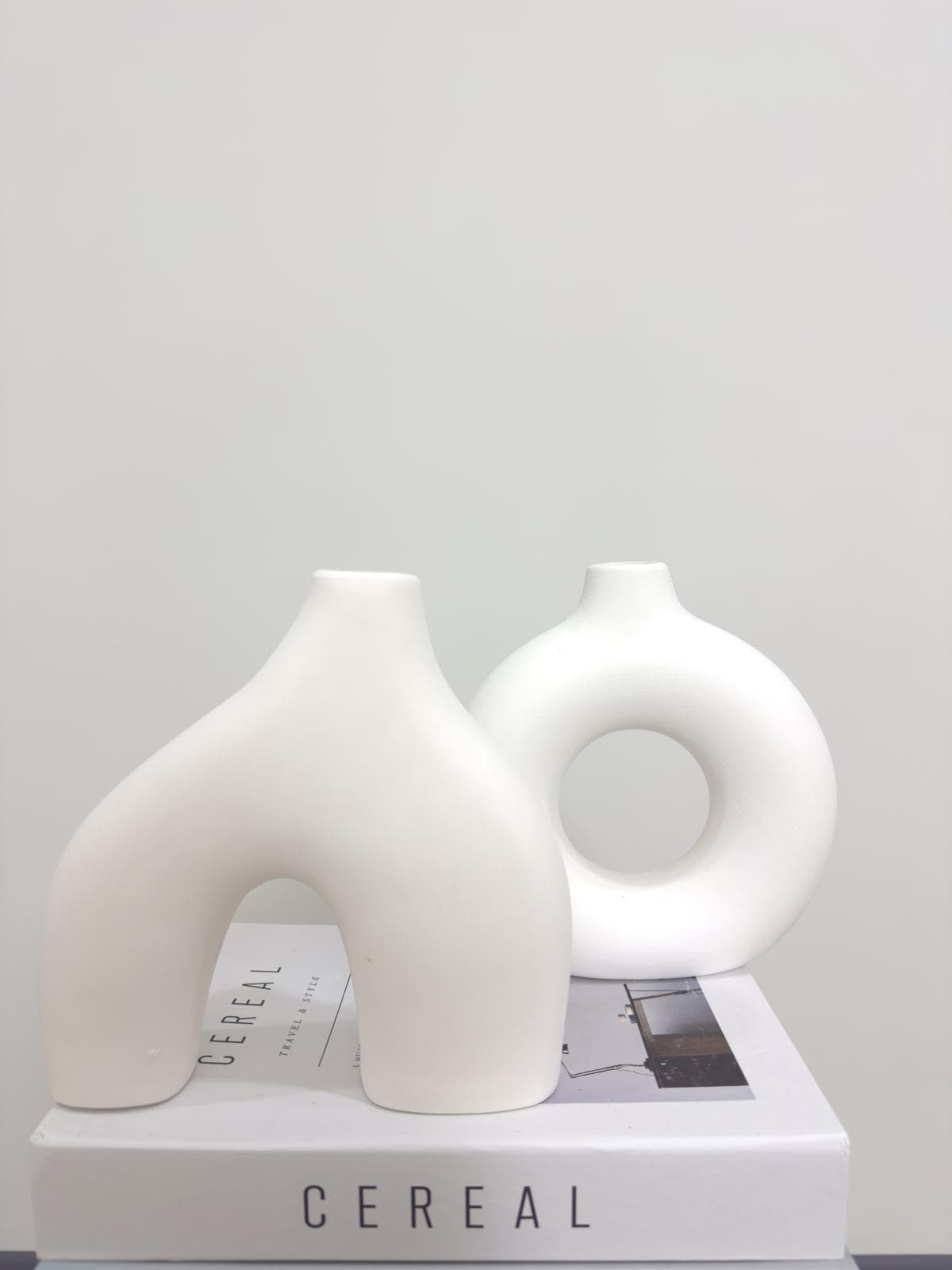 ceramic vase, donut vase, handmade vase, boho vase, modern vase, clay vase, diy vase, vase decor, raw ceramic, scandi vase