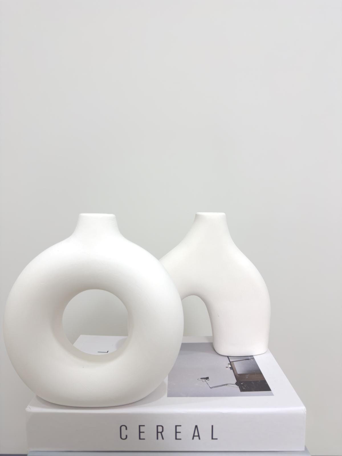 ceramic vase, donut vase, handmade vase, boho vase, modern vase, clay vase, diy vase, vase decor, raw ceramic, scandi vase