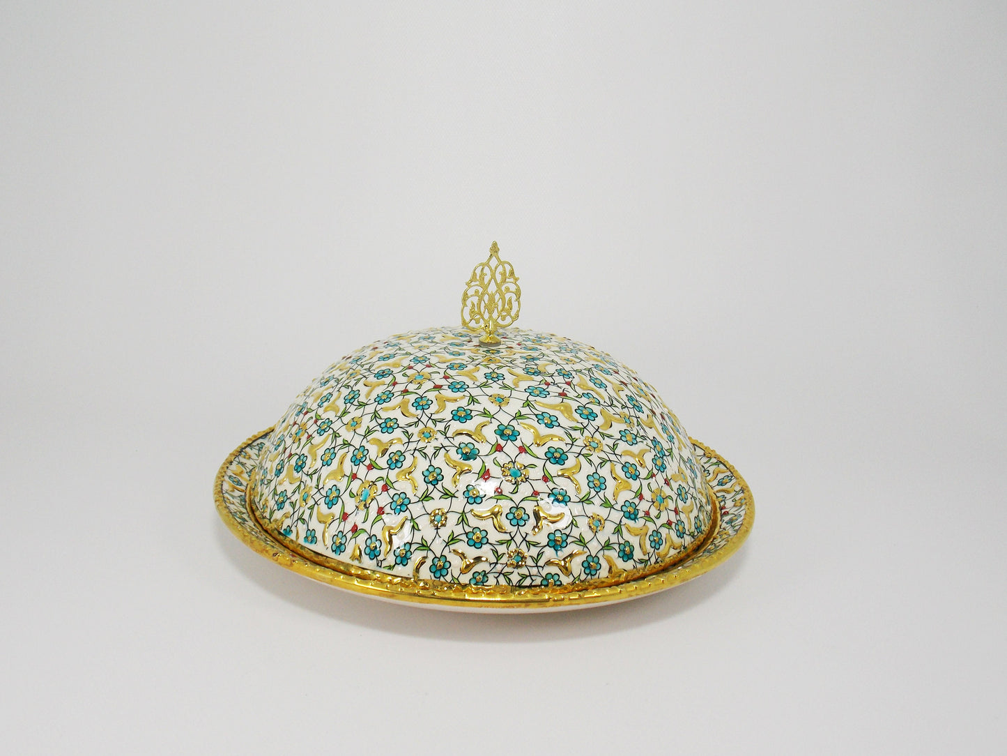Handmade Ceramic Sugar Bowl with Gold Gilding – Unique Pottery Sugar Dish, Stylish Kitchen Accessory