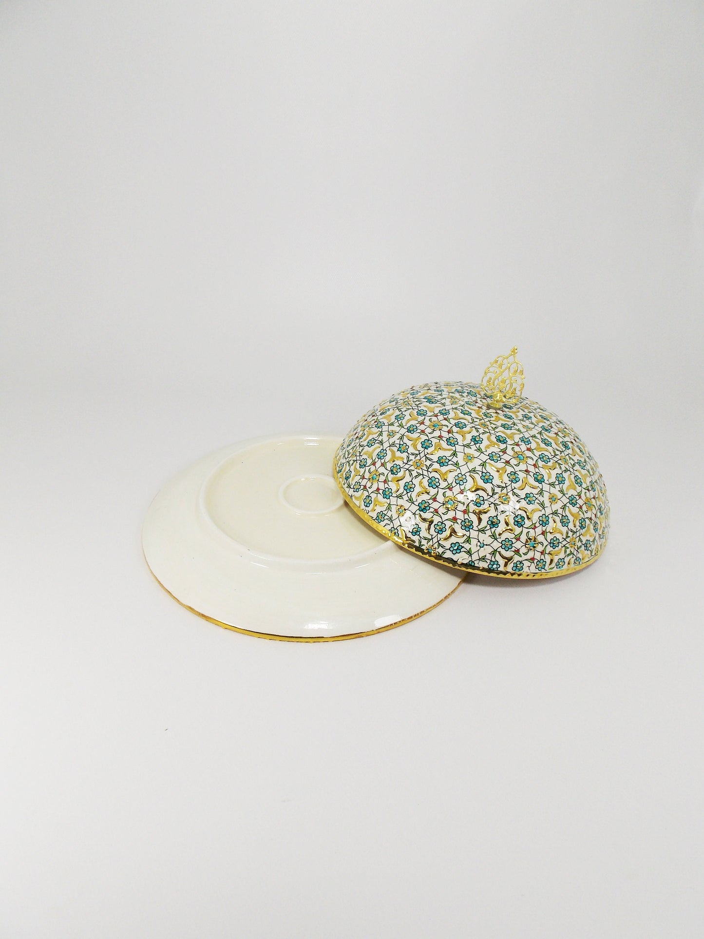 Handmade Ceramic Sugar Bowl with Gold Gilding – Unique Pottery Sugar Dish, Stylish Kitchen Accessory