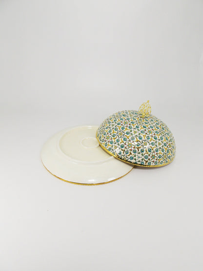Handmade Ceramic Sugar Bowl with Gold Gilding – Unique Pottery Sugar Dish, Stylish Kitchen Accessory