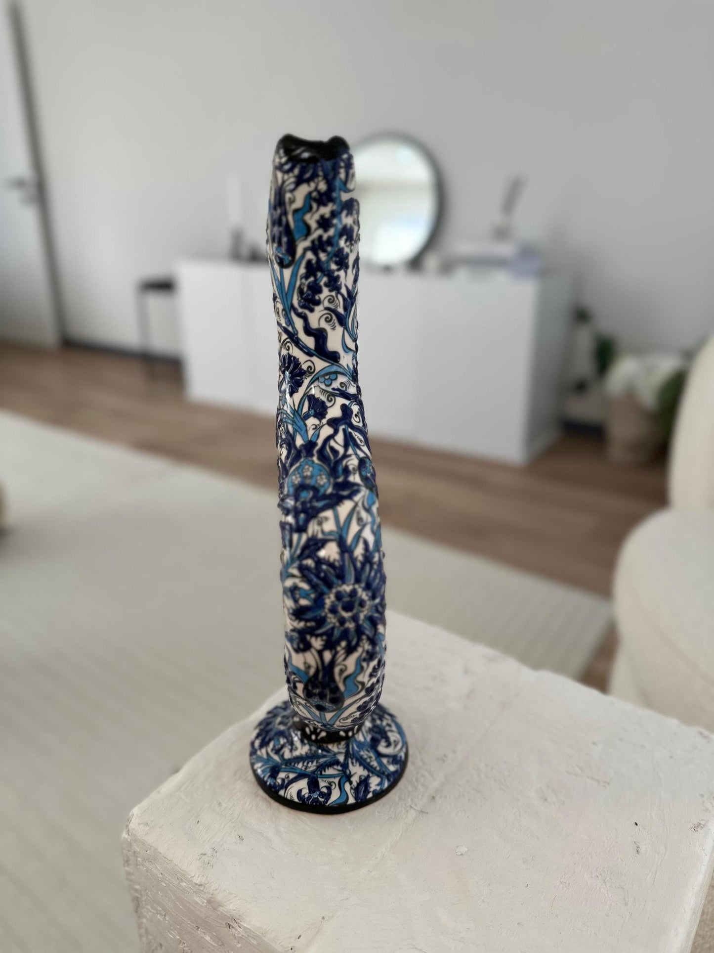 Handmade Turkish Ceramic Hittite Wine Jug – Authentic Pottery Decanter, Unique Home Decor & Gift