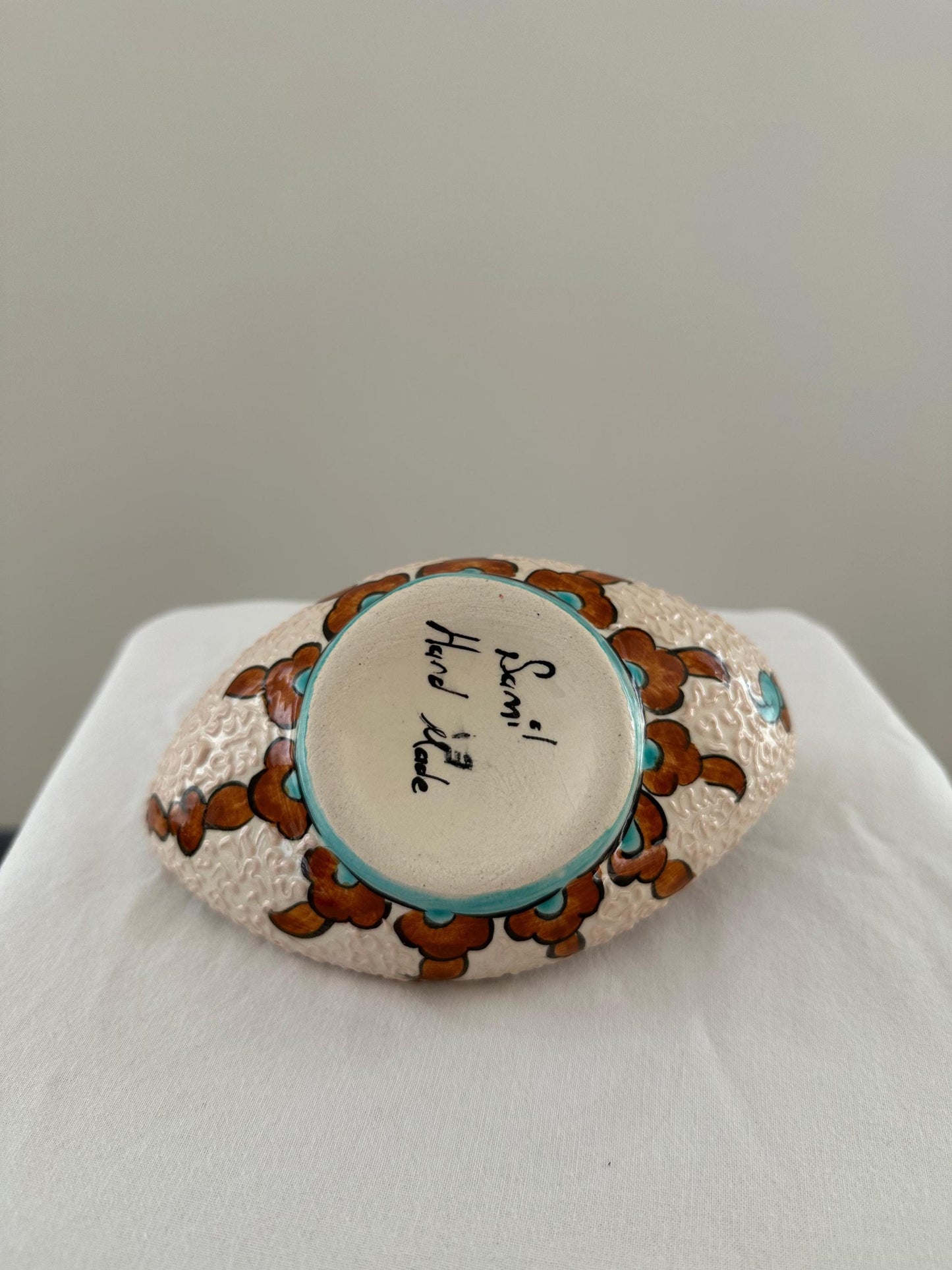 Handmade Turkish Ceramic Oil Lamp: Vintage Aladdin Lantern