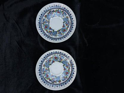 turkish coffee set, ceramic espresso cup, ottoman coffee gift, handmade coffee cups, floral cup set, pottery coffee decor
