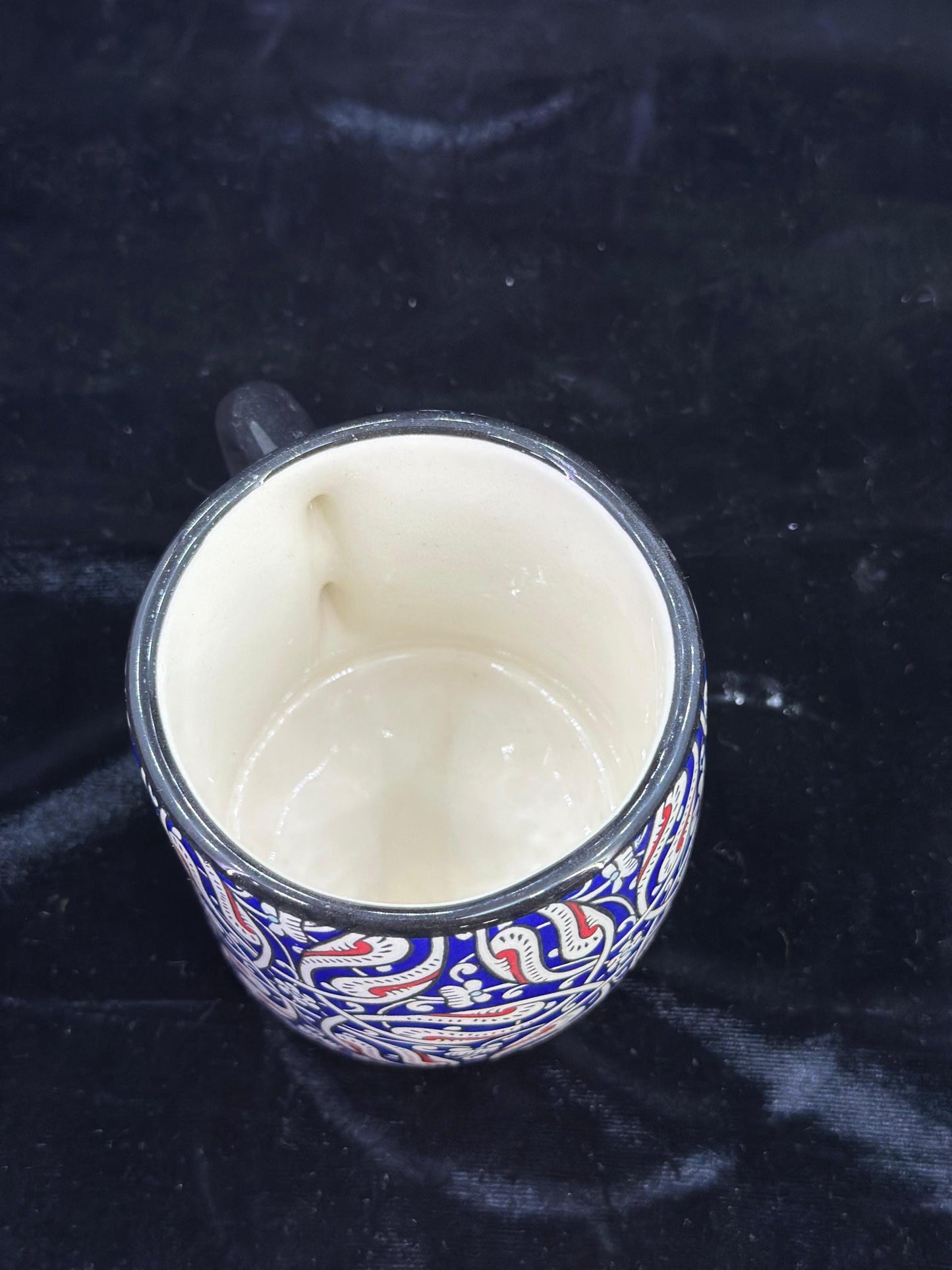 Handmade Ceramic Mug - Traditional Turkish Design - Unique Hand-Painted Coffee Cup - Decorative & Functional Gift for Tea or Coffee Lovers