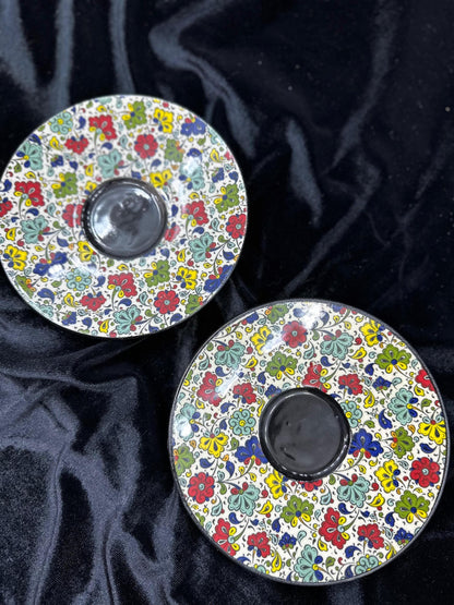 ceramic tea cup set, turkish tea cup, hand painted saucer, floral tea cup, ottoman tea set, ceramic gift, tea decor, handmade mug
