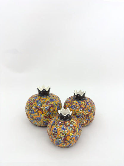 Ceramic Pomegranate Decor Kitchen Accent Counter Display Dining Room Table Centerpiece Jewish Gift Handmade Pottery Home Decoration Shelf