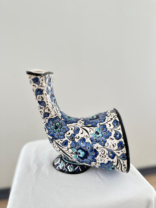 Handmade Ceramic Phone Amplifier | Unique Gramophone Design | Vintage Style Sound Booster | Turkish Ceramic Art | Gift for Music Lovers