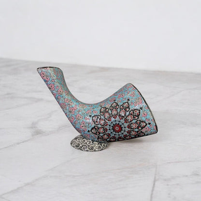 Handmade Ceramic Gramophone Speaker Amplifier – Floral Pottery Music Box, Unique Phone Amplifier, Ideal Father's Day Gift