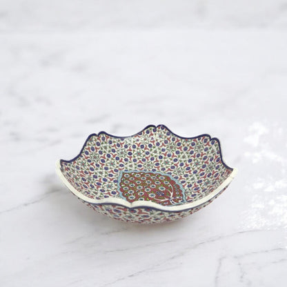 Handmade Turkish Ceramic Serving Bowl – 12" Hand-Painted Tree of Life Design, Large Decorative Fruit Bowl