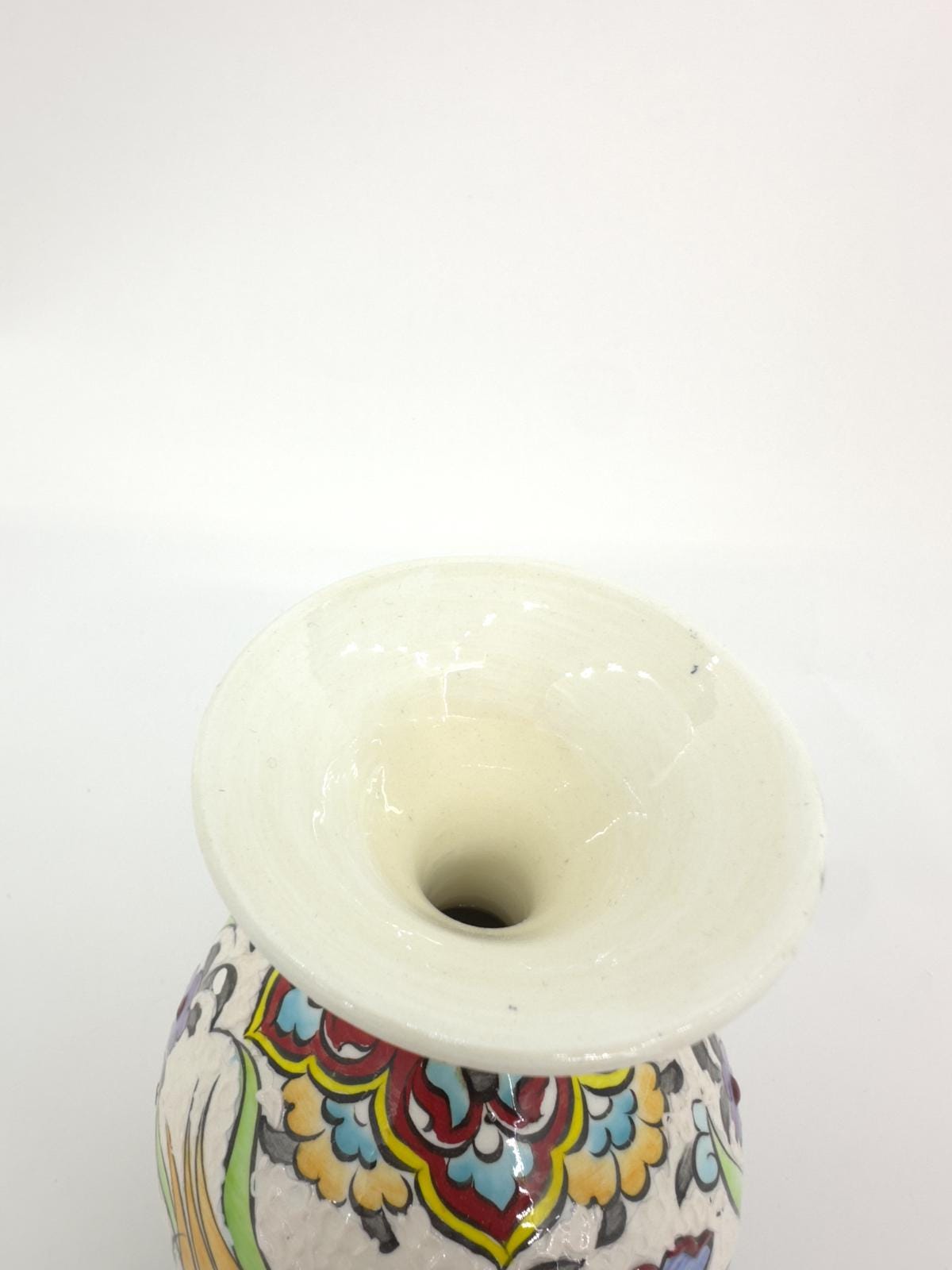 Handmade Turkish Ceramic Vase: Floral Pottery, Boho Home Decor