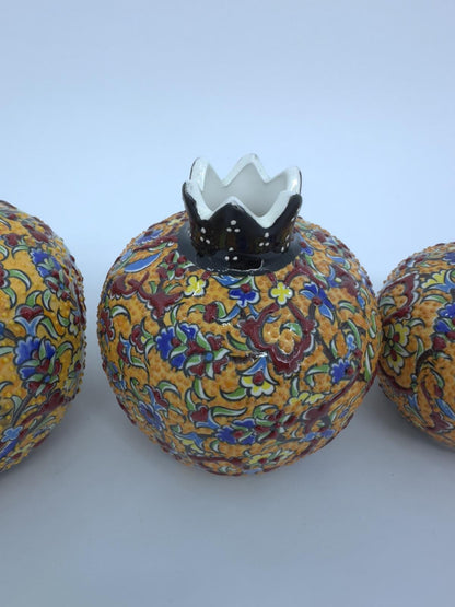 Ceramic Pomegranate Decor Kitchen Accent Counter Display Dining Room Table Centerpiece Jewish Gift Handmade Pottery Home Decoration Shelf