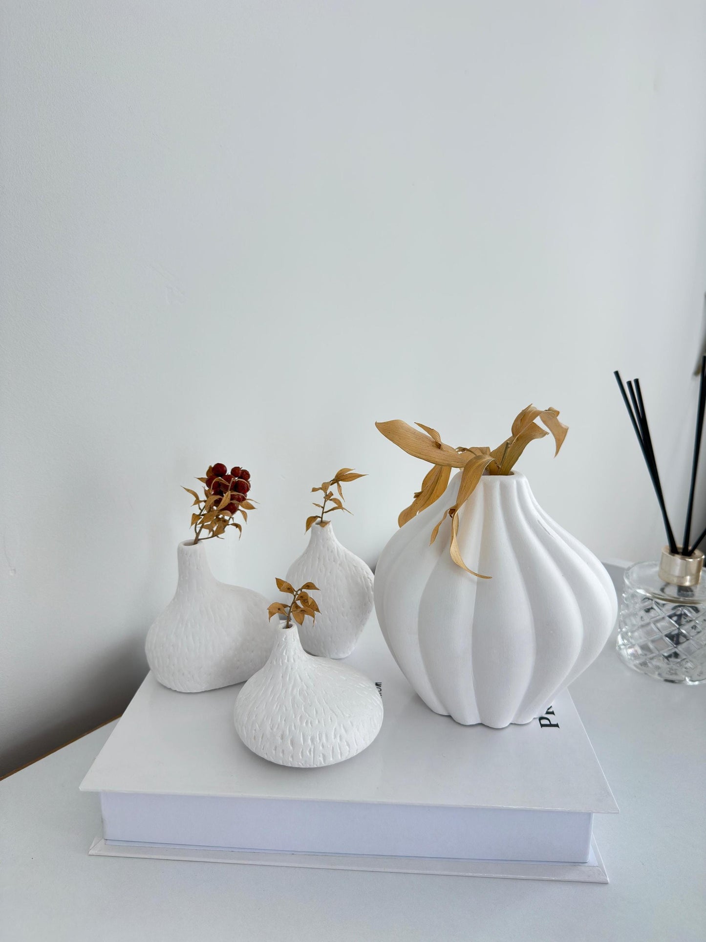 stone vase set, nordic vase, scandi decor, minimalist vase, handmade vase, pampas vase, dried flower vase, boho vase, home decor