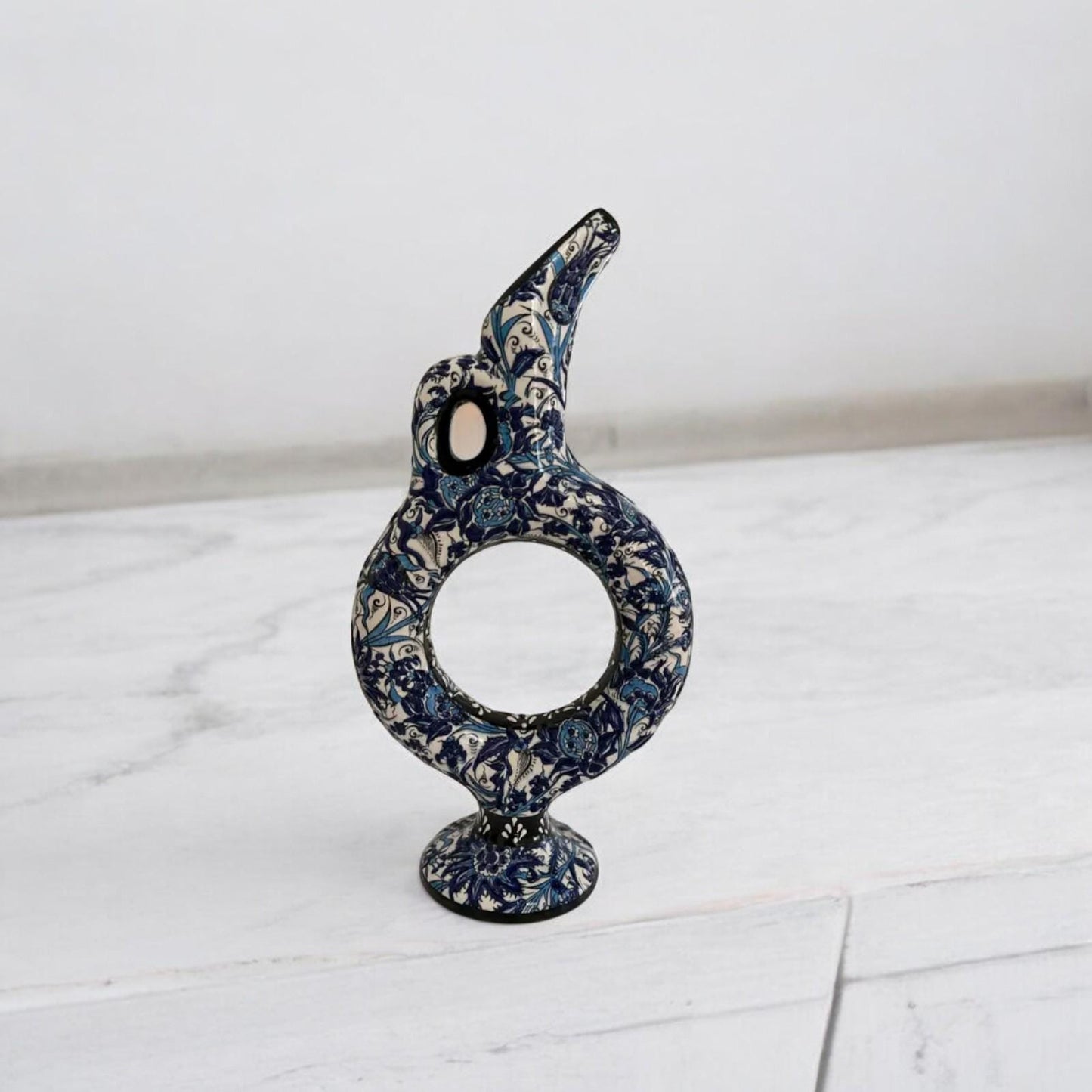 Handmade Turkish Ceramic Hittite Wine Jug – Authentic Pottery Decanter, Unique Home Decor & Gift