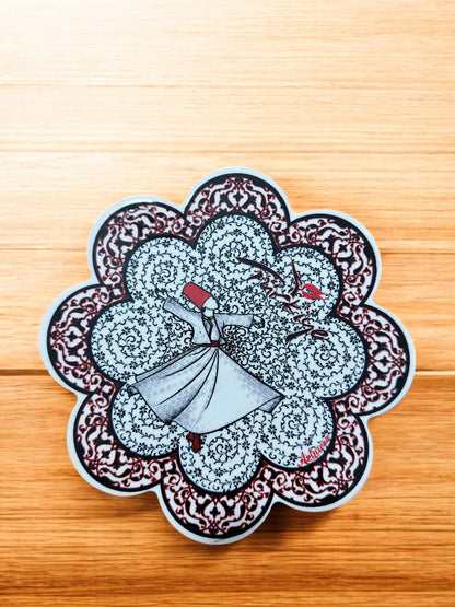 Handcrafted Turkish Coaster, Hand Painted Ceramic Drink Plate, Traditional Anatolian Pattern, Decorative Home Accent, 18 cm Size