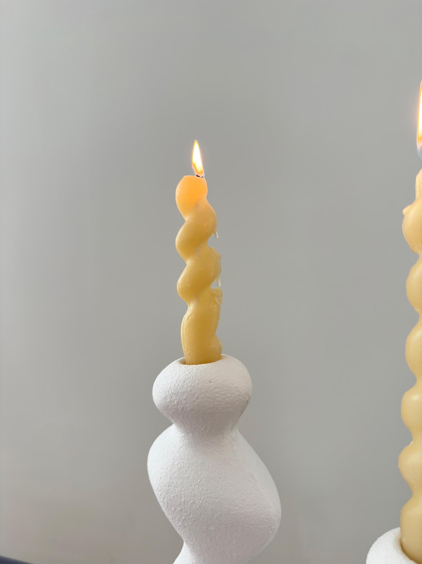 ceramic candle holder, nordic candle, scandi decor, minimalist candle, taper holder, handmade candle, modern candle, ceramic decor