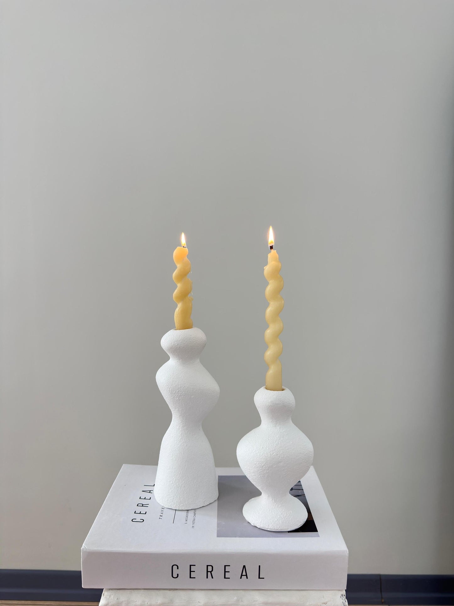 ceramic candle holder, nordic candle, scandi decor, minimalist candle, taper holder, handmade candle, modern candle, ceramic decor