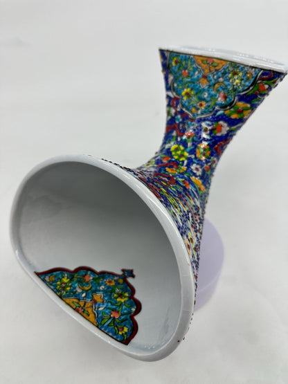 Ceramic Phone Amplifier, Blue Iznik Gramophone, Handmade Turkish Speaker, Floral Ottoman Decor, Boho Art Gift