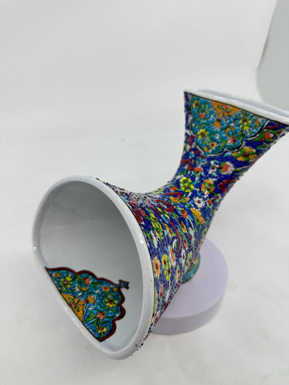 Ceramic Phone Amplifier, Blue Iznik Gramophone, Handmade Turkish Speaker, Floral Ottoman Decor, Boho Art Gift