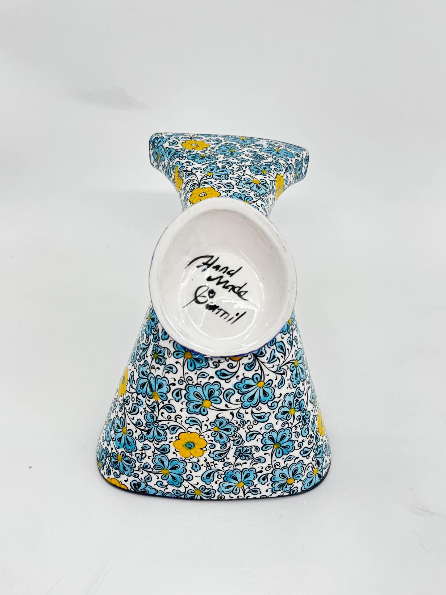 Ceramic Phone Amplifier, Handmade Gramophone Style Sound Booster, Turkish Tile Art, No Electricity Needed, Unique Gift