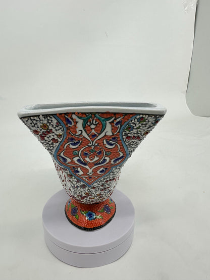 Ceramic Gramophone Amplifier, Handmade Turkish Speaker, Iznik Art Decor, Boho Home Accent, Ottoman Style Gift