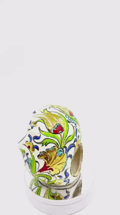 Hand-Painted Ceramic Owl Figurine with Gold Accents – Turkish Decorative Art – Unique Handmade Gift Idea – Elegant Home Decor from Turkey